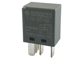 Microrelä Bosch 24 V 10/15A med diod utan fäste