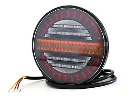BriodLights Universal LED baklampa rund, 12/24 V