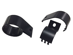Lazer Horisontell rörklämma 76 mm svart, utan Lazer logo