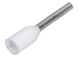 Isolerad ändhylsa 0,5 mm² vit 8 mm