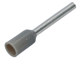 Isolerad ändhylsa 0,75 mm² grå 8 mm