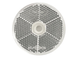 Reflex vit 60 mm, centrumhål, självhäftande baksida