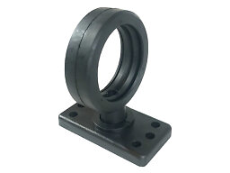 Kort gummiarm med platta