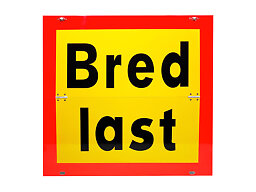 Bred last skylt 2-radig, vikbar 600x500x2 mm