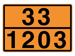 ADR-skylt Bensin 33/1203 *anskaffning