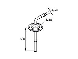 Tankuttag 4mm L=600mm