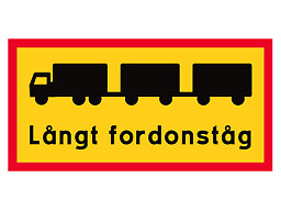 Reflexskylt långt fordonståg 900x450 mm
