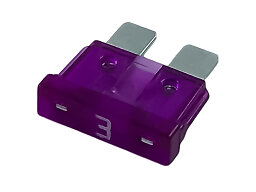 Flatsäkring   3 A violett 100st/frp