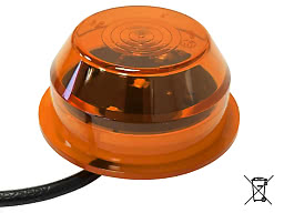 BriodLights NOD pos.lampa orange 10-30 V, E-märkt, 5 m kabel