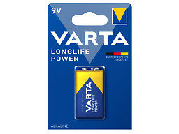 Batteri, alkaliskt 6LR61 9V 1-pinpack