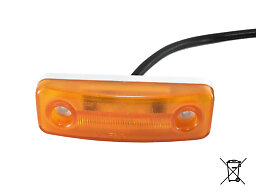 Positionslampa orange LED 10-30 V 2,5 m