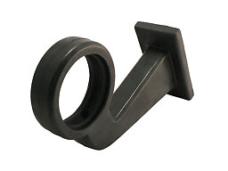 Gummiarm böjd 165 mm