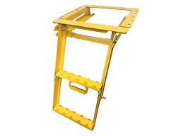 Stege, gul, 2-stegs utan plattform 443x450x75 mm