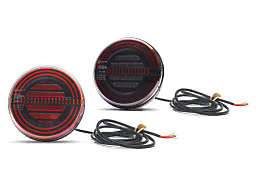 LED Runt bakljus 2 m kabel