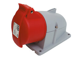 Utanpåliggande vägguttag 16 A 400 V