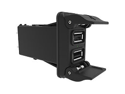 USB-uttag med dubbla uttag