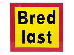 Bred last skylt 2-radig