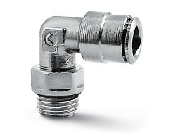 Vridbar vinkelkoppling 8 mm 1/4 rörgänga